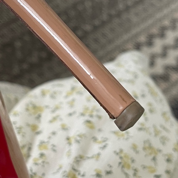 Christian Louboutin Nude Patent Leather Pumps. Pigalle Plato 120